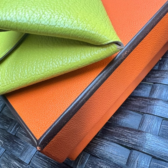 Hermes Yellow Chèvre Mysore Bastia Coin Pouch w/ Box - Picture 6 of 9